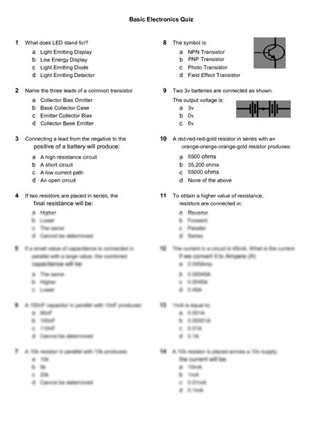 Read Digital Electronics Quiz Questions With Answers 