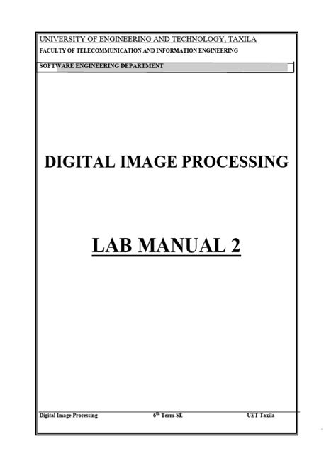 Read Digital Image Processing Lab Manual 