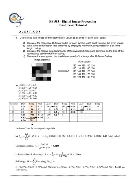 Download Digital Image Processing Midterm Exam Solutions File Type Pdf 
