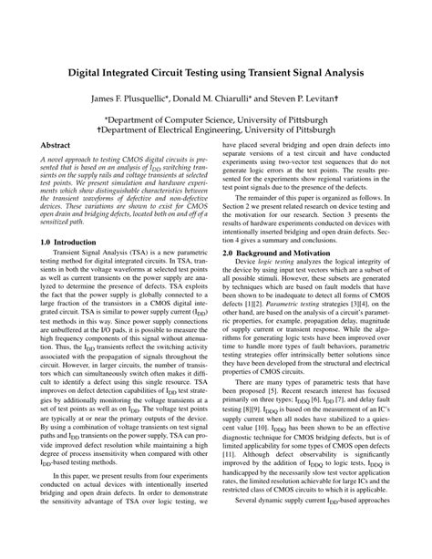 Download Digital Integrated Circuit Testing Using Transient Signal 