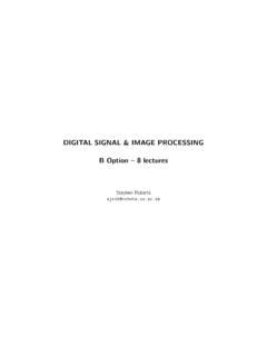 Full Download Digital Signal Image Processing B Option 8 Lectures 