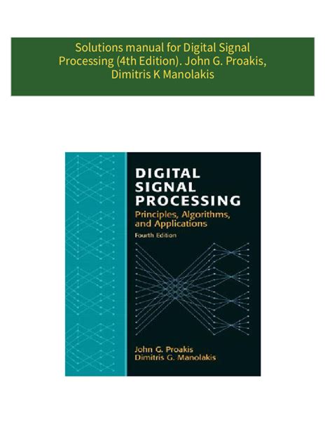 Read Online Digital Signal Processing Proakis Manolakis Solutions Manual 