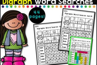 Digraph Word Searches Kids Activity Book Made By First Grade Digraph Words - First Grade Digraph Words