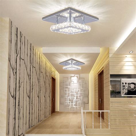 diisunbihuo Modern Crystal Chandelier 7.9 Inches Led Ceiling