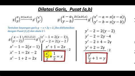 DILATASI PUSAT A B：Tentukan bayangan segitiga ABC A 5,2 B 9,-1 C -3,-4 ... -