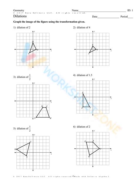 dilation worksheet kuta