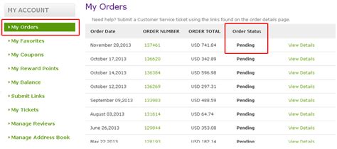 Dillards Order Status