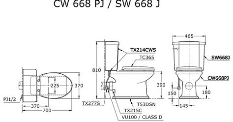 DIMENSI CLOSET DUDUK TOTO：TOTO CLOSET DUDUK CW 431JP/431-1 + TC 505 WHITE - Gemilang Store