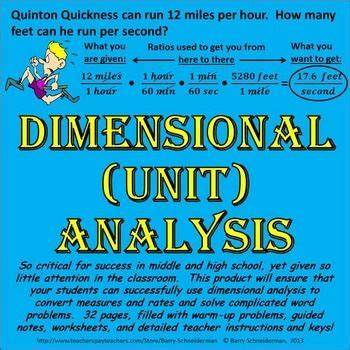 dimensional analysis middle school math