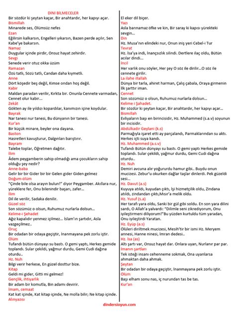 dini Bilmeceler 2.