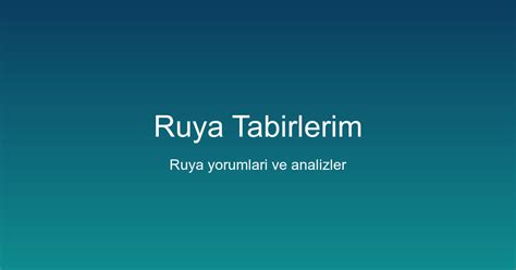 Dini Rüya Tabirleri