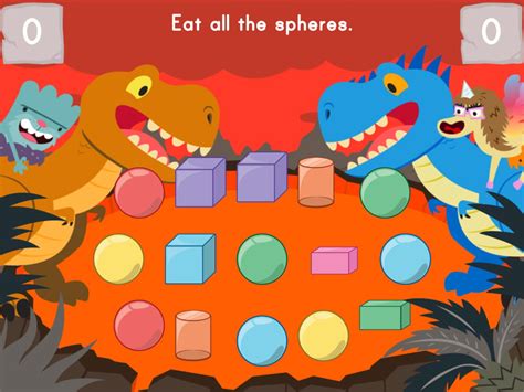 Dino Crunch 3d Shapes Game Education Com Dino Math - Dino Math