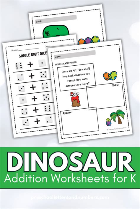 Dinosaur Addition For Kindergarten Free Homeschool Deals Dinosaur Addition Worksheet For Kindergarten - Dinosaur Addition Worksheet For Kindergarten