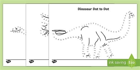 Dinosaur Dot To Dot Beyond 100 Worksheets Teacher Dinosaur Dot To Dot 1 100 - Dinosaur Dot To Dot 1 100