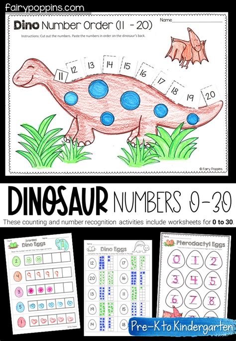 Dinosaur Math Activities 0 30 Fairy Poppins Dino Math - Dino Math