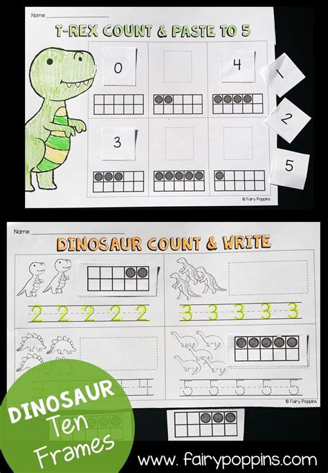Dinosaur Math Centers Numbers 0 To 30 Fairy Dino Math - Dino Math