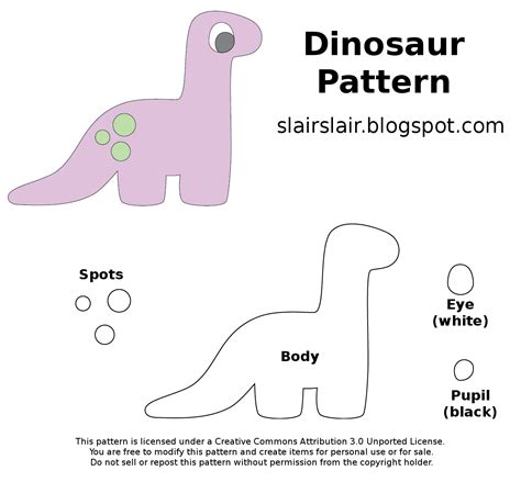 Dinosaur Pattern For Sewing Coloring Tracing Applique Dinosaur Patterns To Trace - Dinosaur Patterns To Trace