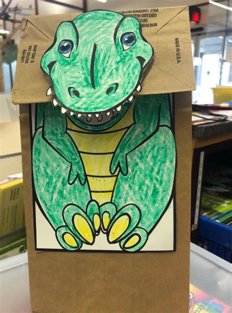 Dinosaur Puppet Paper Bag