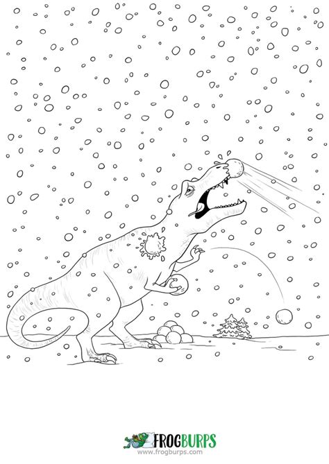 Dinosaur Snowball Fight Coloring Page Frogburps Snowball Fight Coloring Pages - Snowball Fight Coloring Pages