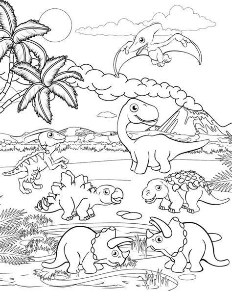 Download Download Dinosaur Coloring Book 40dinosaurs On Backgrounds To Color Free Ebook
