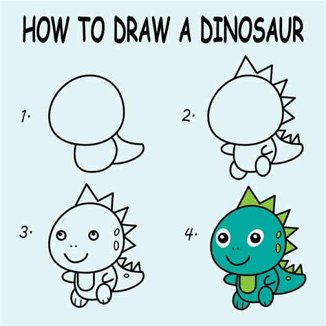 Dinosaurio Dibujo Facil