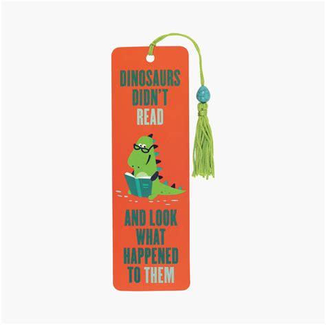 dinosaurs didn t read beaded bookmark