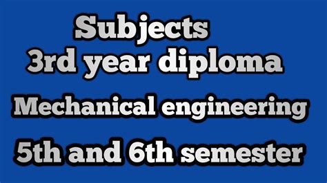 Diploma 3rd Year Mechanical Engineering Question Paper