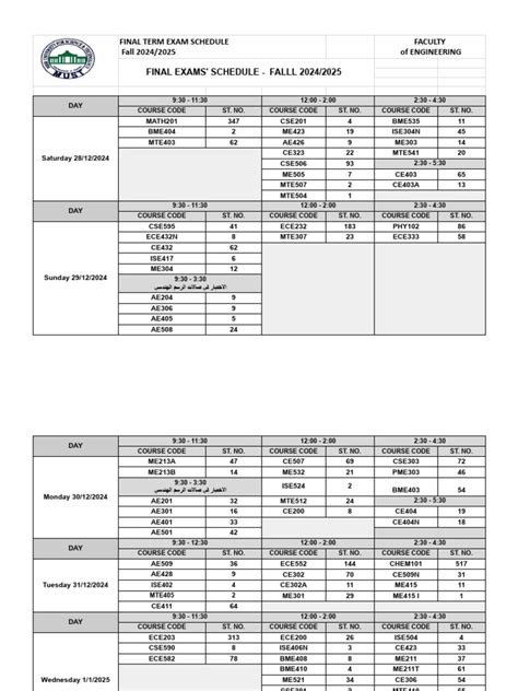 diploma exams time table mechanical