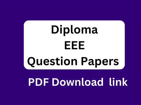 Download Diploma Eee Question Paper 