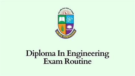 Read Online Diploma Engineering Exam Routine 
