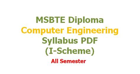 Read Online Diploma In Computer Engineering Syllabus Msbte 