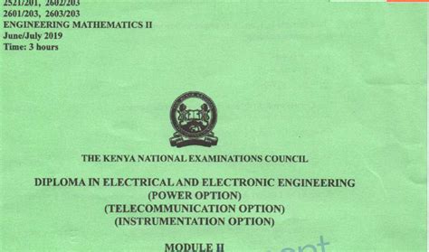 Read Diploma In Electrical Knec Papers 