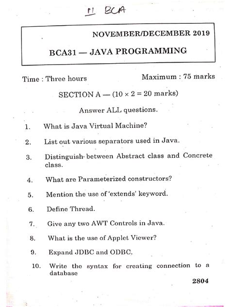 Full Download Diploma Java Question Papers 