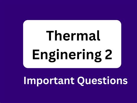 Read Online Diploma Thermal 2 Important Question 