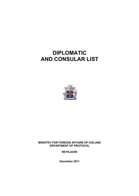 Download Diplomatic Consular List Ministry Of Foreign Affairs 