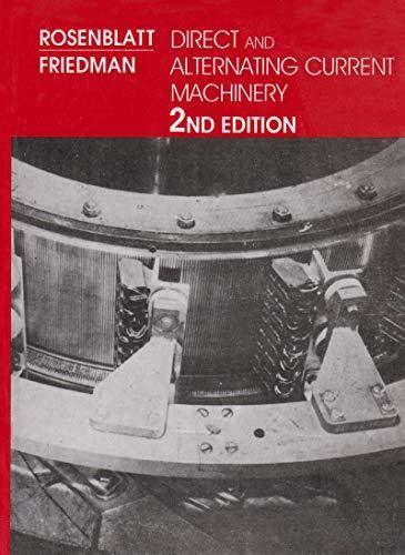 Read Direct And Alternating Current Machinery By Rosenblatt Free Download Book 