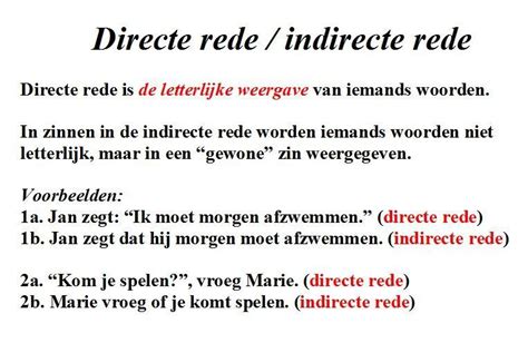directe rede voorbeeld