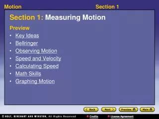 directed a section measuring motion answer key