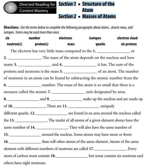 Directed Content Mastery Section 1 Motion