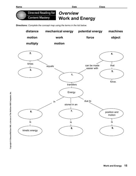 Directed Reading Overview Energy Chapter 4 Page 19 Pdf