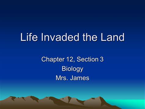 Directed Section Life Invaded The Land Answers