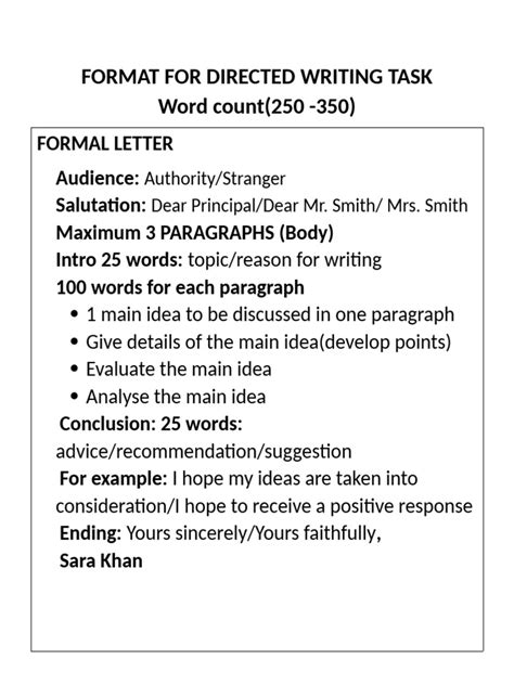 Directed Writing Task