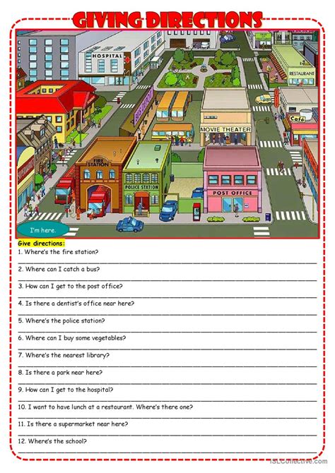Directions For Esl Giving Directions Lesson Plan - Giving Directions Lesson Plan