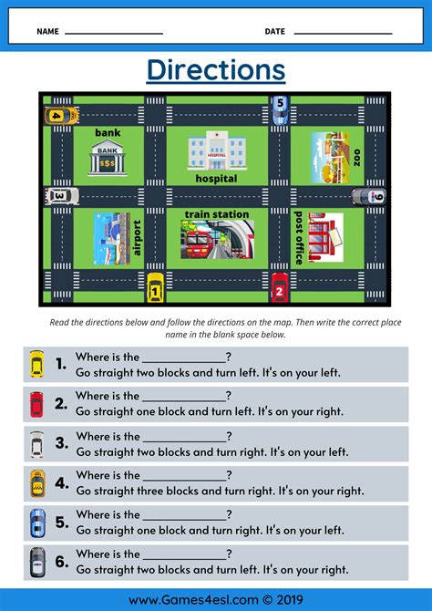 Directions Games 6 Fun Activities About Giving Directions Giving Directions Lesson Plan - Giving Directions Lesson Plan