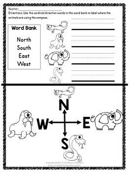 Directions Kindergarten Worksheets Theworksheets Com Cardinal Directions Worksheet Grade 3 - Cardinal Directions Worksheet Grade 3