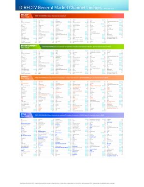 directv channel lineup pdf Fill out & sign online DocHub