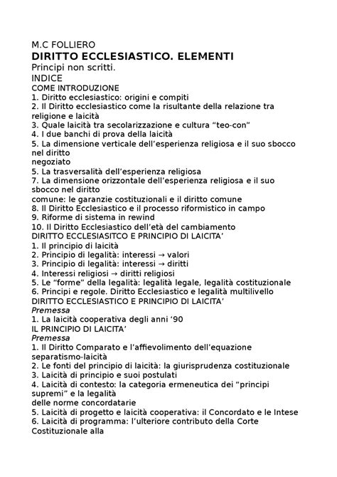 Diritto Ecclesiastico Elementi Principi Non Scritti Principi Scritti Regole 1
