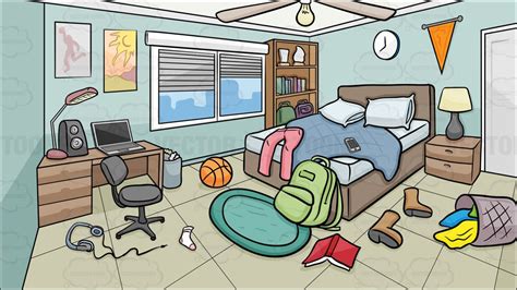 dirty room clipart