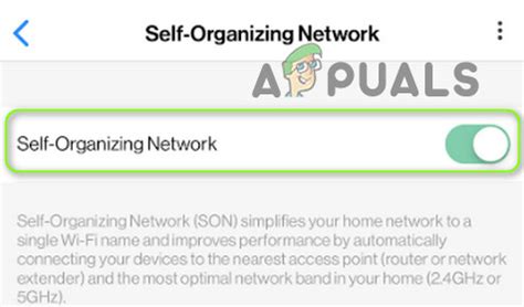 Disable Self Organizing Network