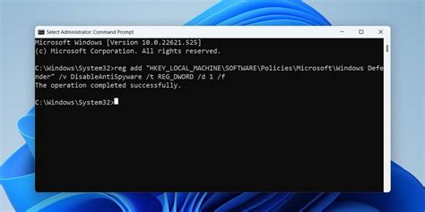 disable windows defender command line